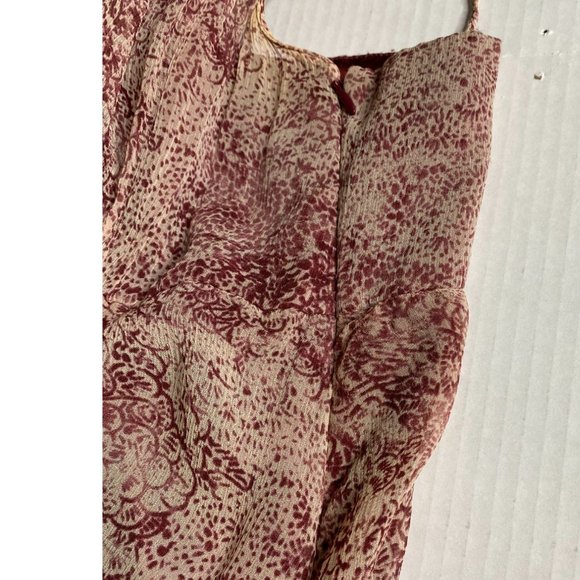Morning Lady, Womens Lined Silk Chiffon Dress with Lace Size 6 Fairy Y2K 90s - Picture 6 of 8